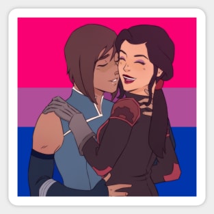 Korrasami Bisexual Flag Sticker